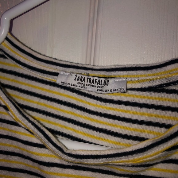 Blue and yellow stripped short sleeve tee. - Picture 3 of 3
